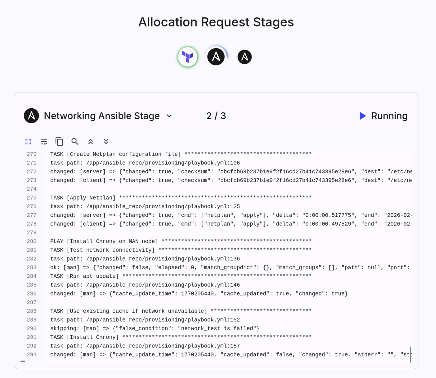 New allocation request stages.